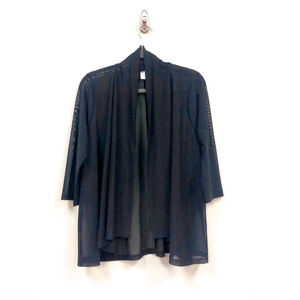 Allura Sheer Soft Black Vintage Sleeved Shall